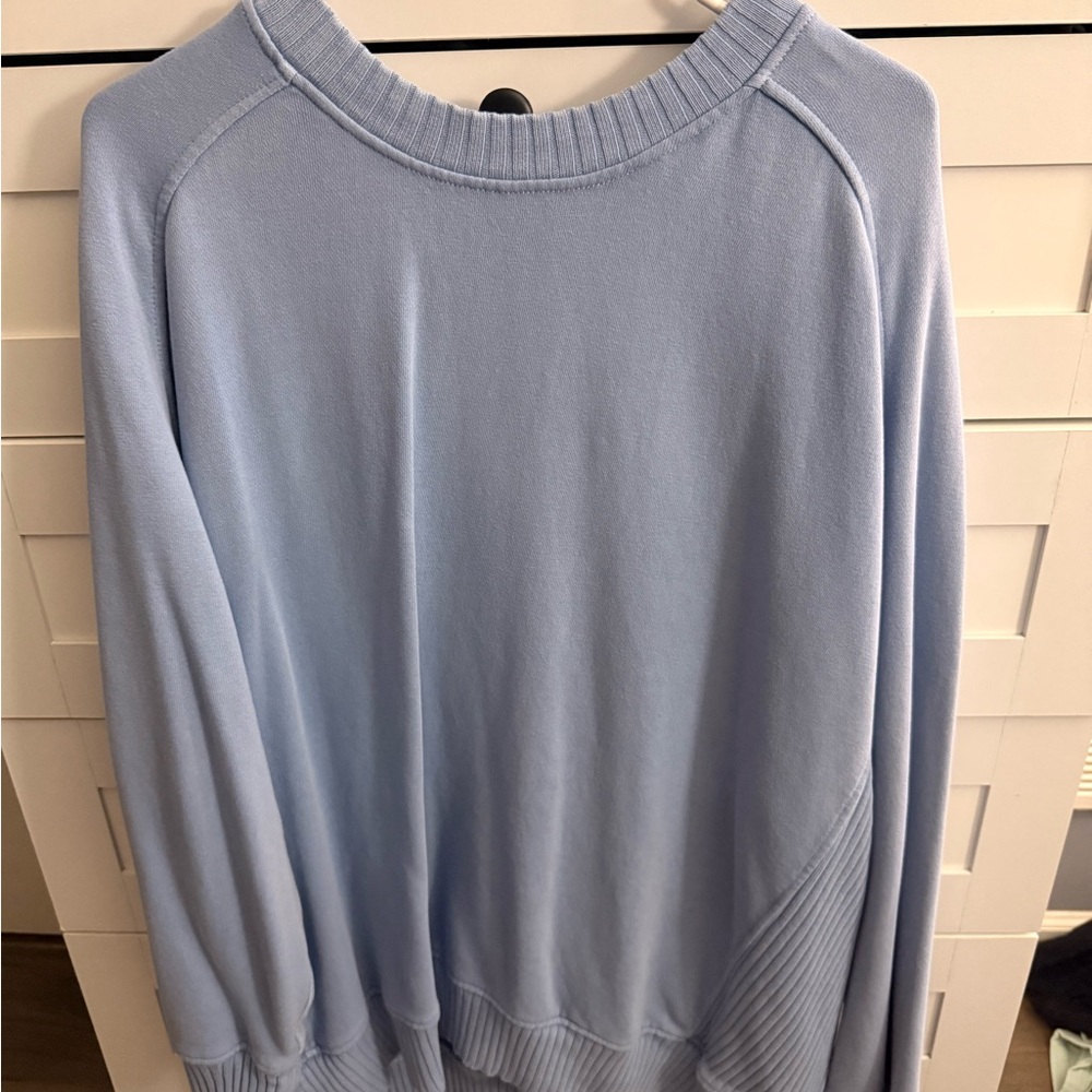 Aerie Soft Blue Crew Neck Sweater